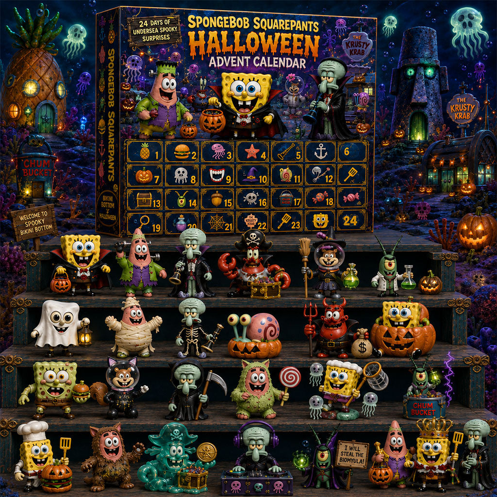 SpongeBob SquarePants Halloween Advent Calendar 24 Days Of Undersea Spooky Surprises Gifts - Merchluma