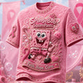 Spongebob Squarepants Faith Hope Cure T-Shirt Breast Cancer Awareness Apparel Gift For Her - Merchluma