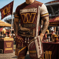 Washington Commanders Merch Built On Tradition Driven By Purpose Shirt And Shorts Set Men's - Merchluma