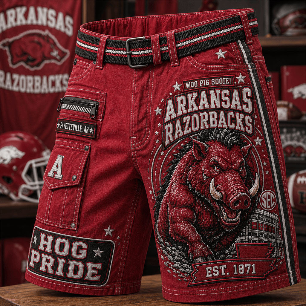Arkansas Razorbacks Hog Pride Shorts Arkansas Razorbacks Merch Best Gift For Brothers - Merchluma