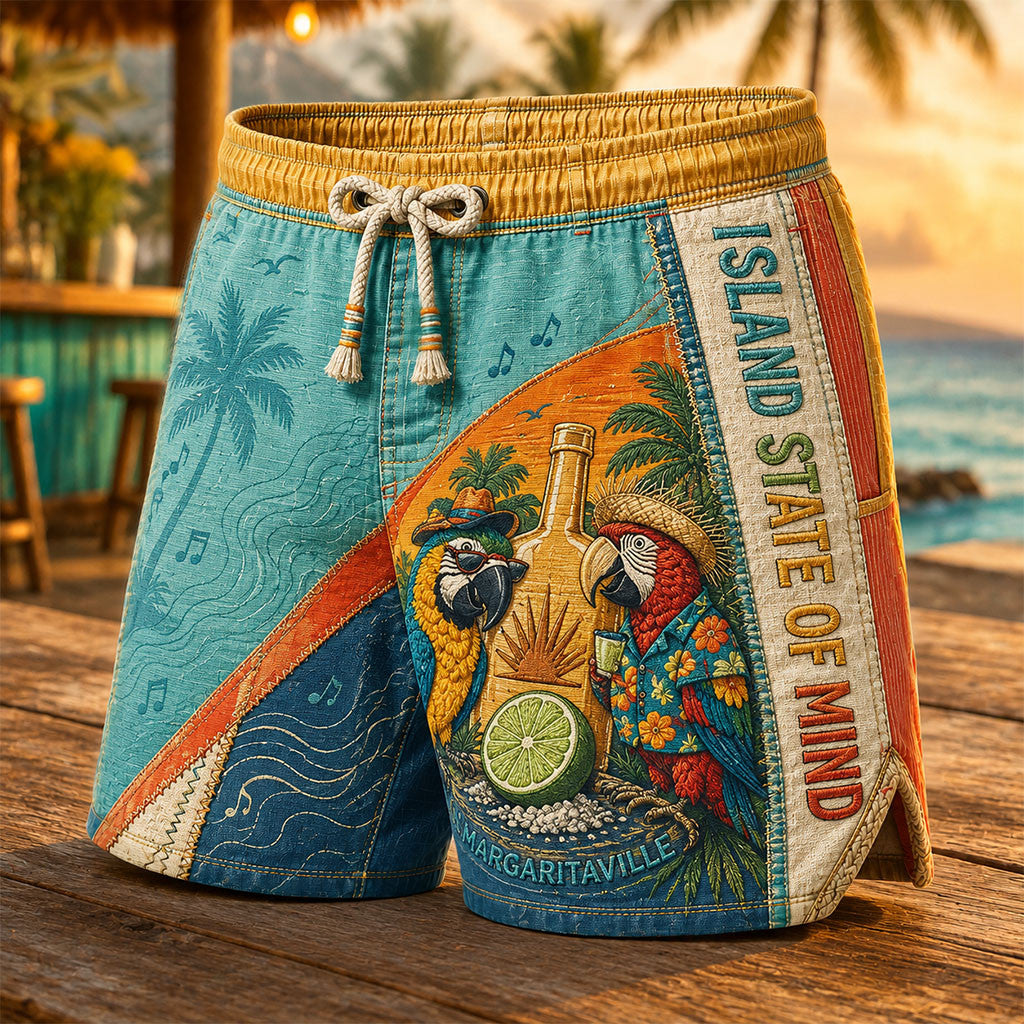 Jimmy Buffett Margaritaville Shorts Island State Of Mind Shorts Jimmy Buffett Merch Fan Gifts - Merchluma