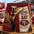 San Francisco 49ers Merch Faithful To The Bay Built For Glory Shorts Gift Ideas For Men - Merchluma