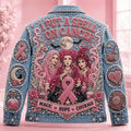Hocus Pocus I Put A Spell On Cancer Denim Jacket Breast Cancer Awareness Clothing Gift For Her - Merchluma