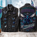 Charlotte Hornets Buzz City Denim Vest Charlotte Hornets Merch Basketball Fan Gifts - Merchluma