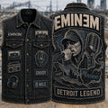 Eminem Detroit Legend Denim Vest Shady 8 Mile Eminem Merch Gift For Rapper Fans - Merchluma