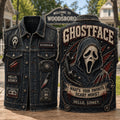 Ghostface What's Your Favorite Scary Movie Denim Vest Hello Sidney Scream Merch Horror Fan Gift - Merchluma