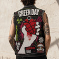 Green Day American Idiot Denim Vest Saviors Green Day Merch Gift For Band Fans - Merchluma