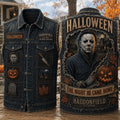 Halloween The Night He Came Home Denim Vest Haddonfield Illinois Halloween Movie Merch Gifts - Merchluma