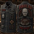 Hellraiser Pinhead I Have Such Sights To Show You Denim Vest Hellraiser Merch Horror Fan Gifts - Merchluma