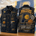 Indiana Pacers Boom Baby Denim Vest Indiana Basketball Merch Gift For Packers Fans - Merchluma