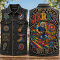 Jerry Grateful Dead Meet Up Denim Vest I May Be Old But I Got To See Jerry Merch Fan Gifts - Merchluma