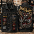 Judas Priest Painkiller Denim Vest Invincible Shield Judas Priest Merch Gift For Band Fans - Merchluma