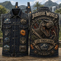 Jurassic World Life Finds A Way Denim Vest Jurassic World Merch Gift For Brothers - Merchluma