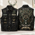 Milwaukee Bucks Fear The Deer Est 1968 Denim Vest Milwaukee Bucks Merch Basketball Fan Gifts - Merchluma