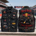Red Bull Racing Gives You Wings Denim Vest Built For Speed Driven By Passion Clothing Gifts - Merchluma