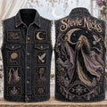 Stevie Nicks Denim Vest Vintage Boho Witchy Jacket Stevie Nicks Merch Gift For Music Fans - Merchluma