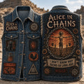 Alice In Chains I Don't Know Why Seems So Long Ago Denim Vest Alice In Chains Merch Fan Gifts - Merchluma