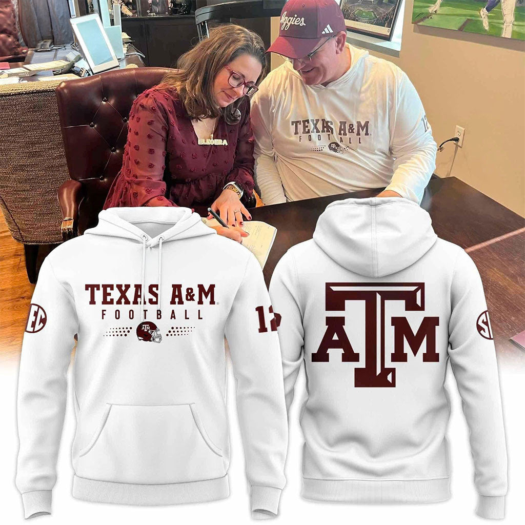 Texas A&M Aggies Coach Elko Hoodie Texas A&M Football Merch Gift Ideas For Game Day - Merchluma