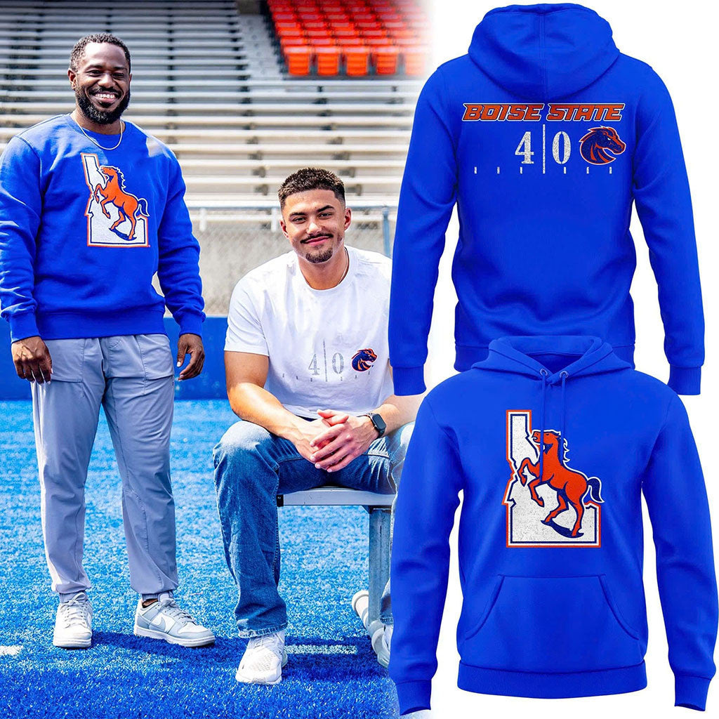 Boise State Football 40th Anniversary Hoodie 2026 Boise State Broncos Merch Gift For Brothers - Merchluma