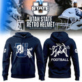 Utah State Aggies Retro Logo Navy Hoodie Utah State Aggies Merch Gifts For Football Fans - Merchluma