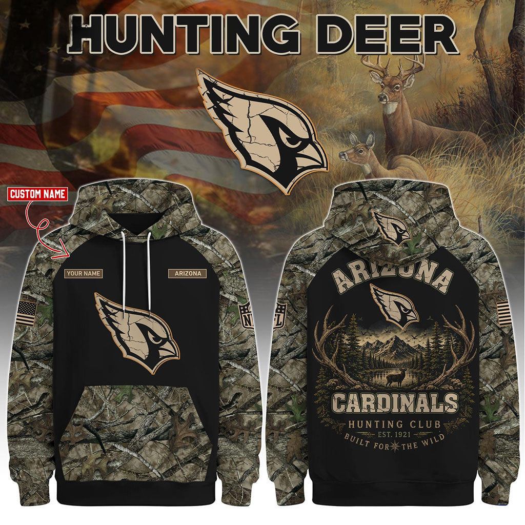 Personalized Arizona Cardinals Special Hunting Season 2026 Hoodie Arizona Cardinals Merch Gifts - Merchluma