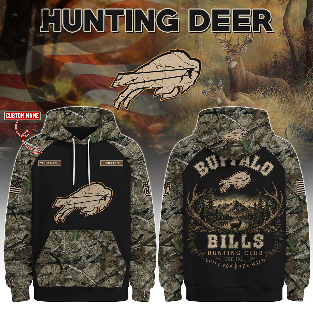 Personalized Buffalo Bills Special Hunting Season 2026 Hoodie Buffalo Bills Merch Fan Gifts - Merchluma