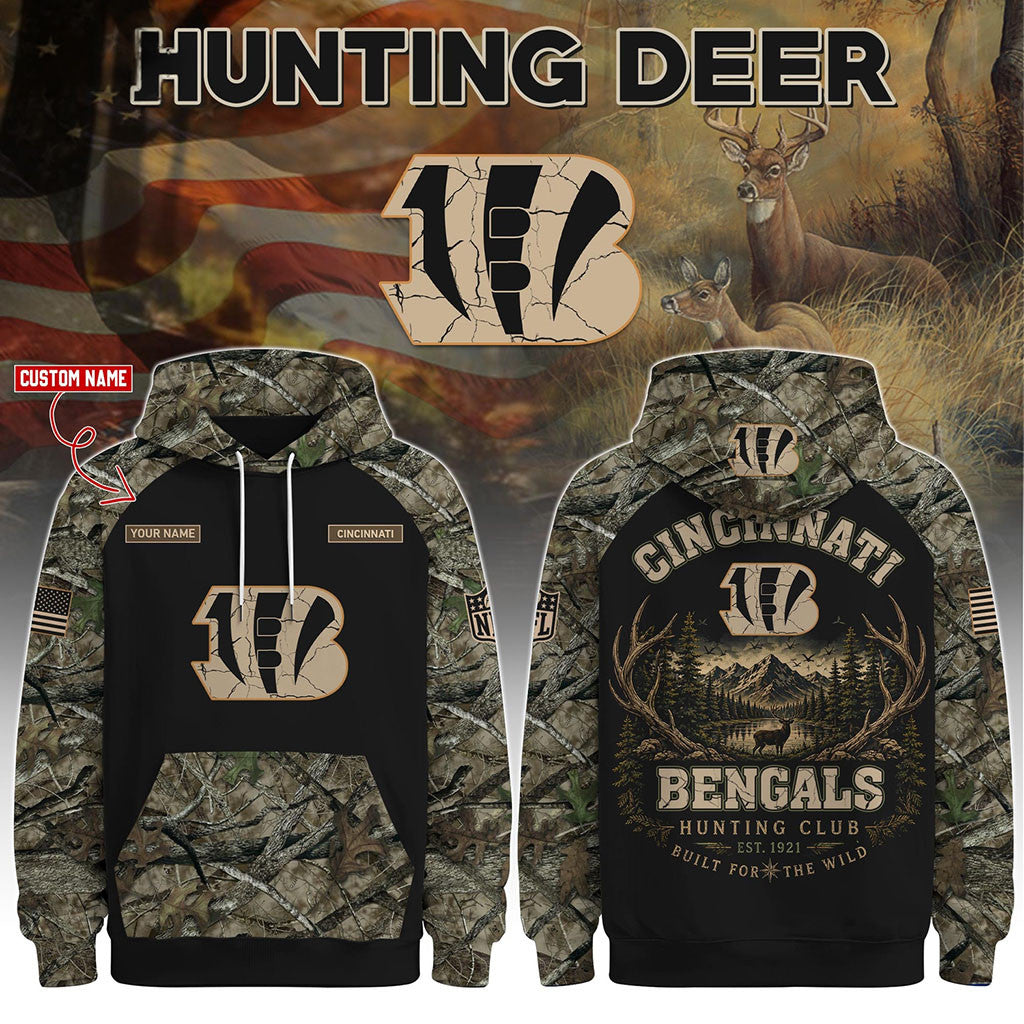 Personalized Cincinnati Bengals Special Hunting Season 2026 Hoodie Cincinnati Bengals Merch - Merchluma