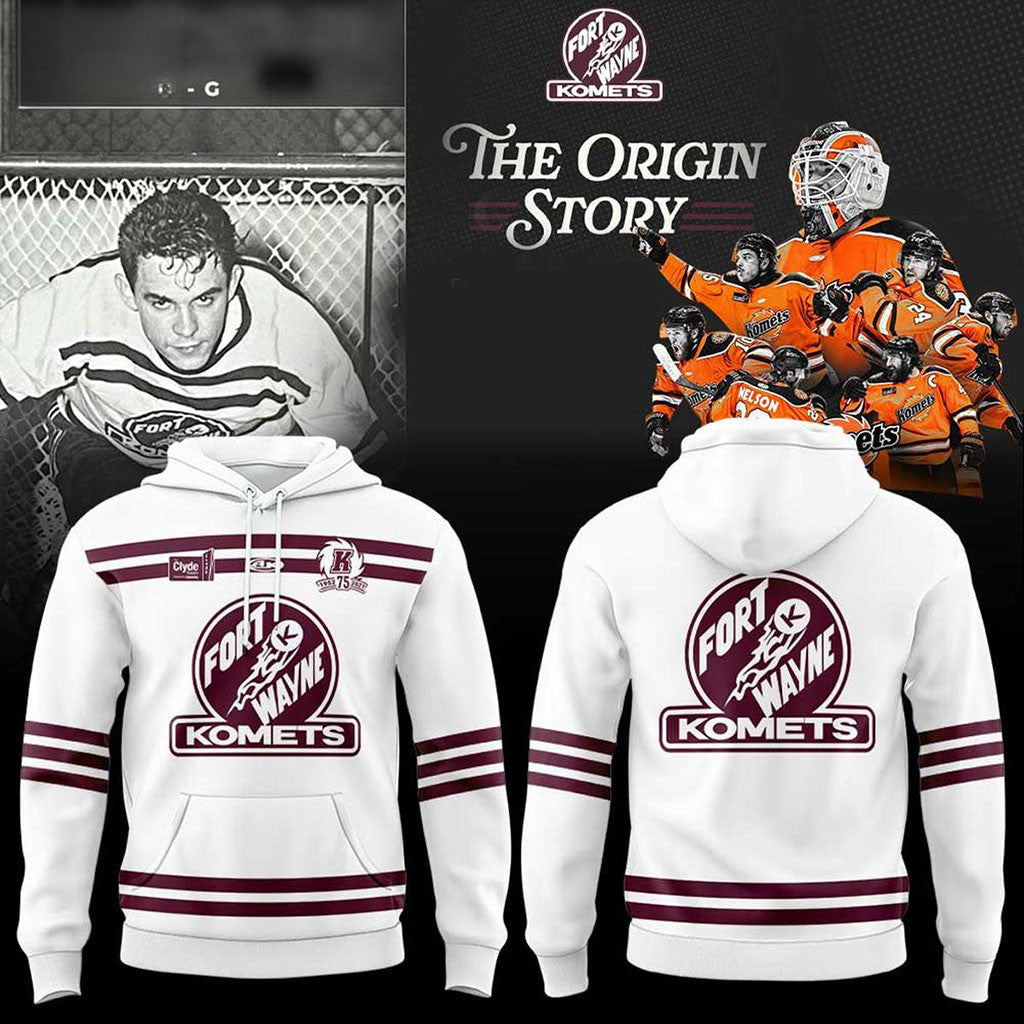 Fort Wayne Komets 2026 Throwbacks 1952 Replica Hoodie Fort Wayne Komets Merch Hockey Fan Gifts - Merchluma