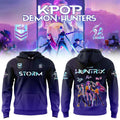 Kpop Demon Hunters X Melbourne Storm Huntrix Hoodie Fan Merch Gift Ideas For Friends - Merchluma