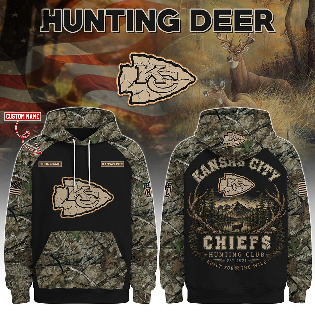Personalized Kansas City Chiefs Special Hunting Season 2026 Hoodie KC Chiefs Merch Fan Gifts - Merchluma