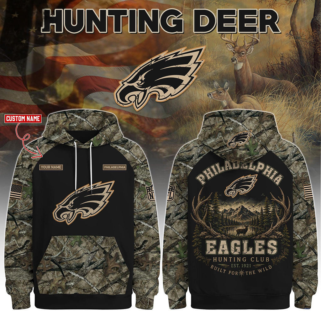 Personalized Philadelphia Eagles Special Hunting Season 2026 Hoodie Philly Eagles Merch - Merchluma