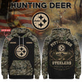 Personalized Pittsburgh Steelers Special Hunting Season 2026 Hoodie Steelers Merch Fan Gifts - Merchluma