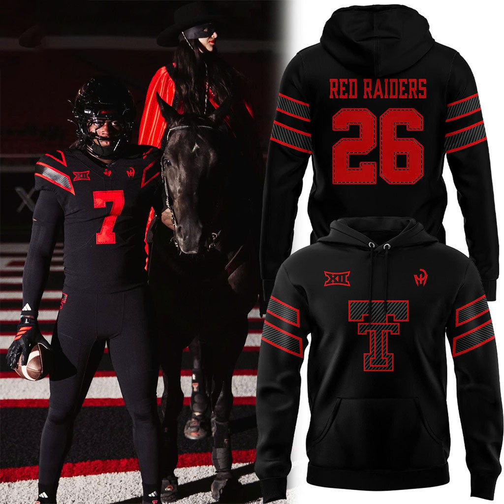 Texas Tech Red Raiders Football Special 2026 Let's Ride Uniform Hoodie Red Raiders Merch - Merchluma