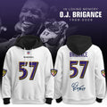 In Loving Memory OJ Brigance #57 Memorial Hoodie RIP OJ Brigance Merch Remembrance Gifts - Merchluma