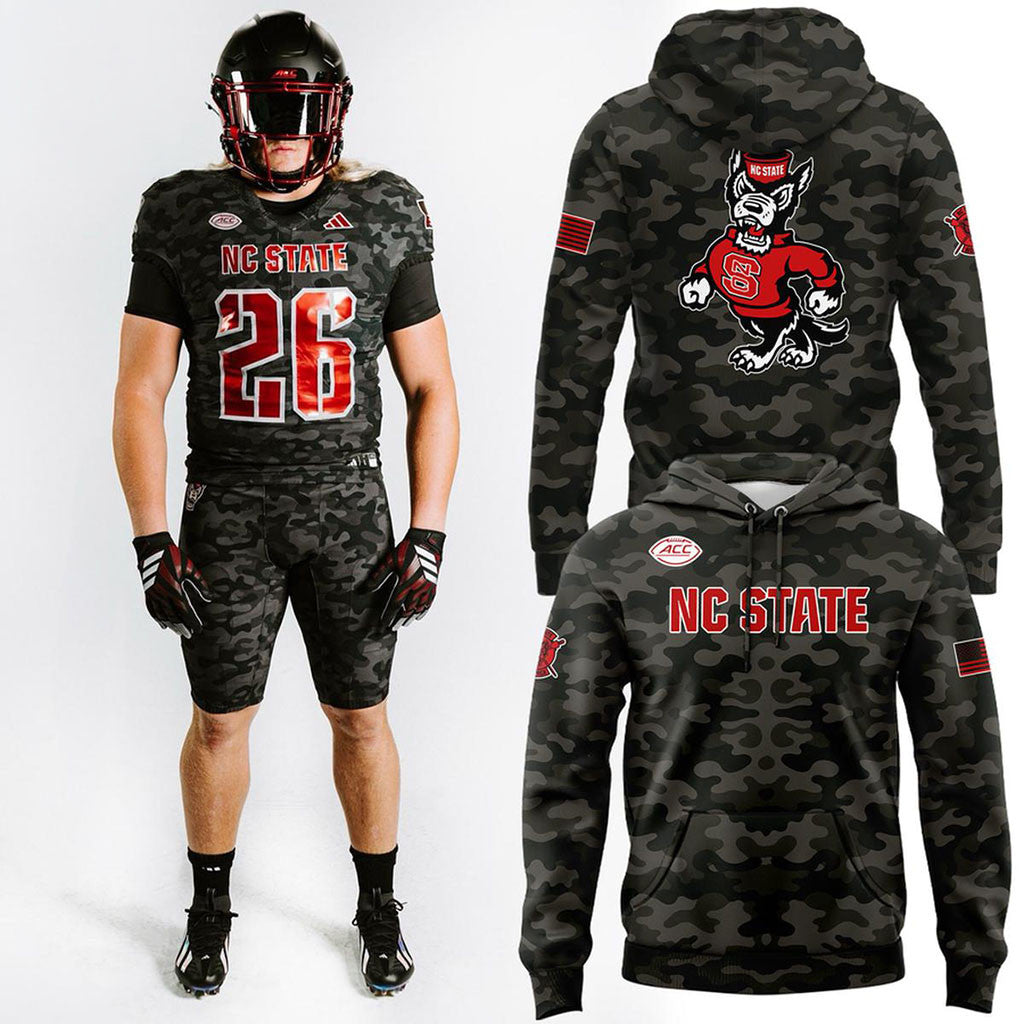 NC State Wolfpack Merch 2026 Wolfpack Warriors Camo Hoodie Gift For Football Lovers - Merchluma