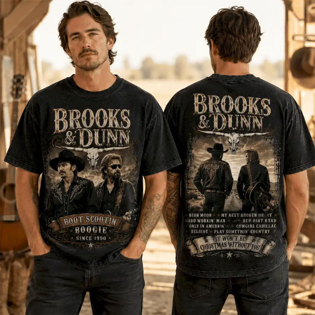 Brooks And Dunn Boot Scootin Boogie T-Shirt Brooks And Dunn Merch Gifts For Music Lovers - Merchluma