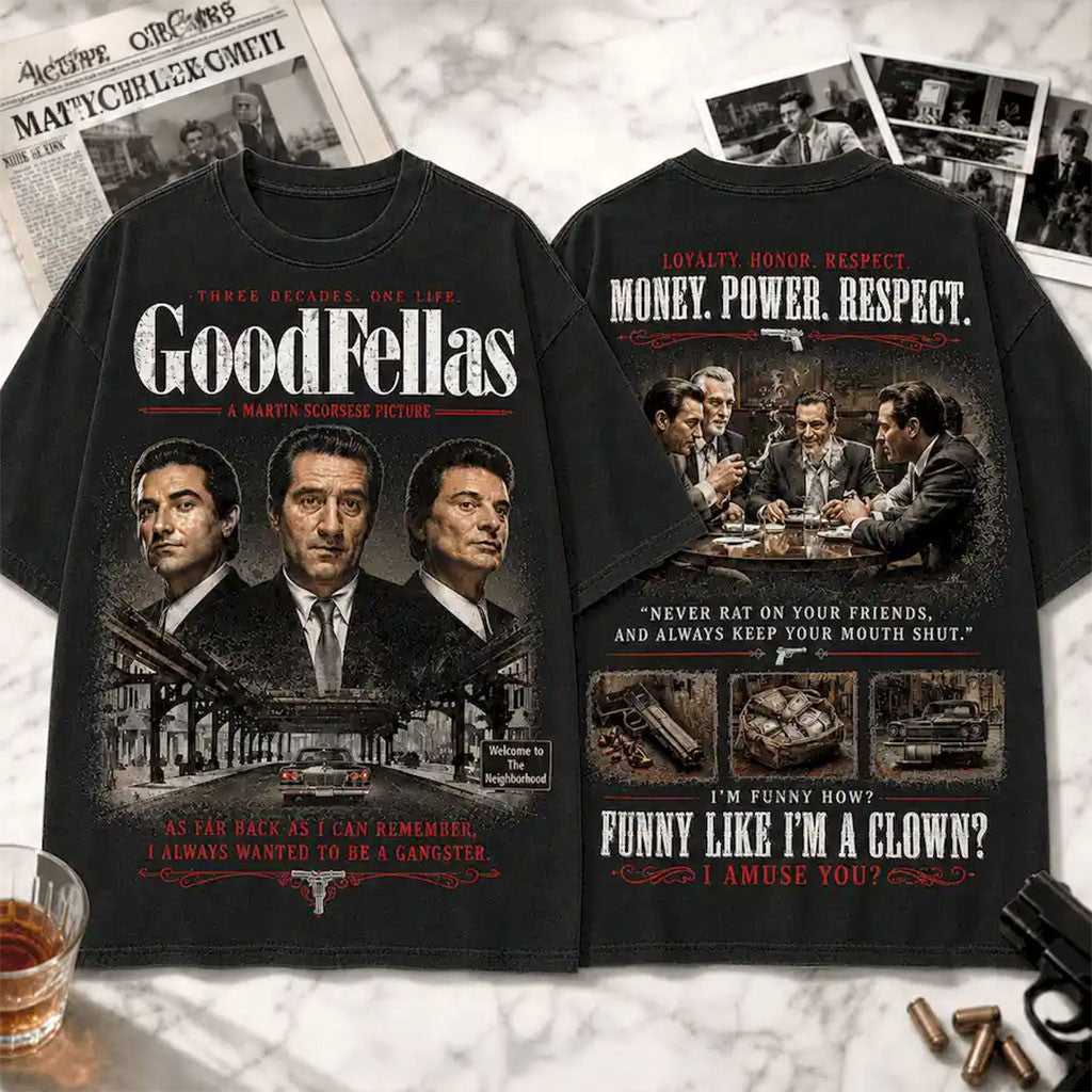 Goodfellas Mafia Culture T-Shirt Money Power Respect Shirt Best Gifts For Movie Fans - Merchluma