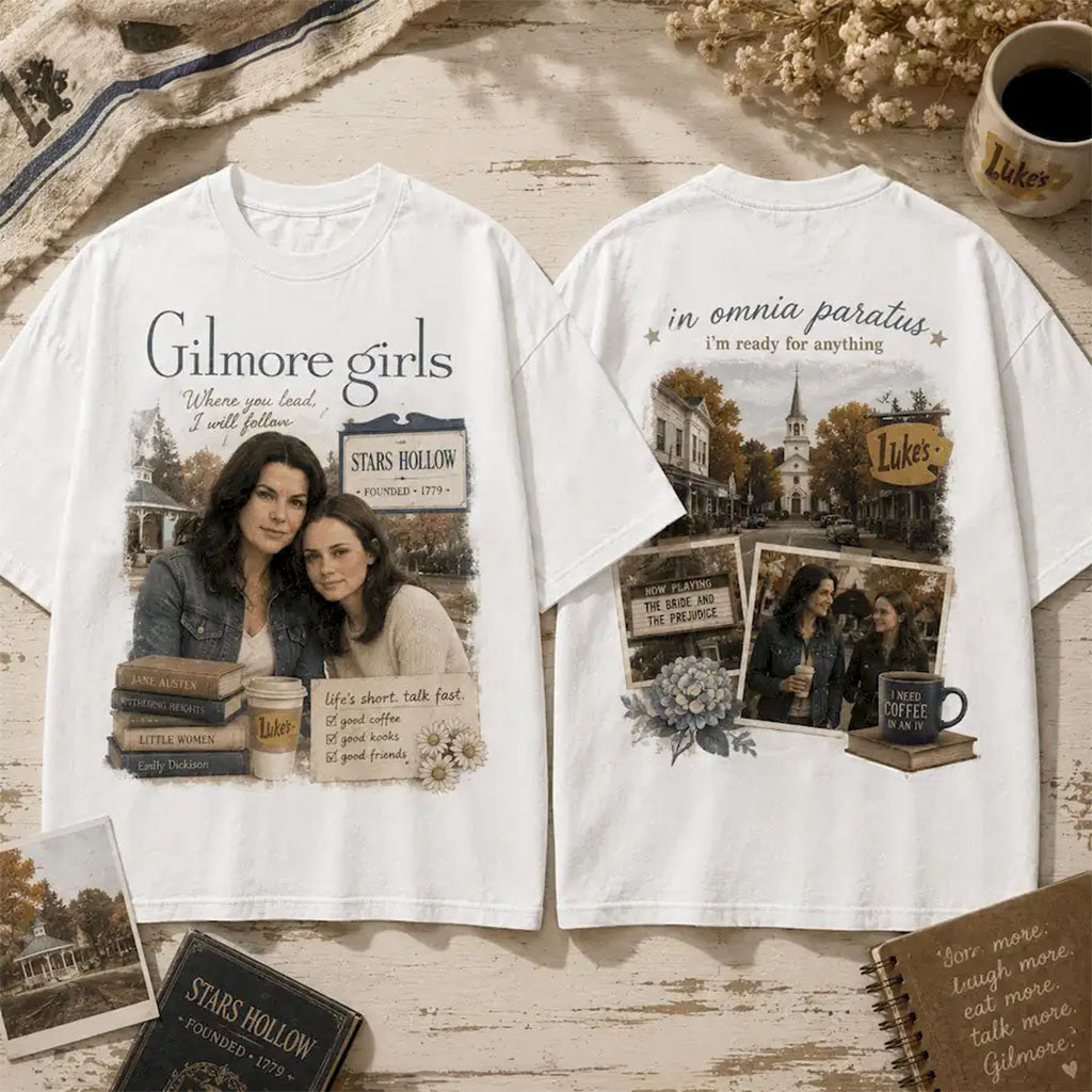 Gilmore Girls Stars Hollow Coffee And Books Vintage T-Shirt Gilmore Girls Merch Fan Gifts - Merchluma