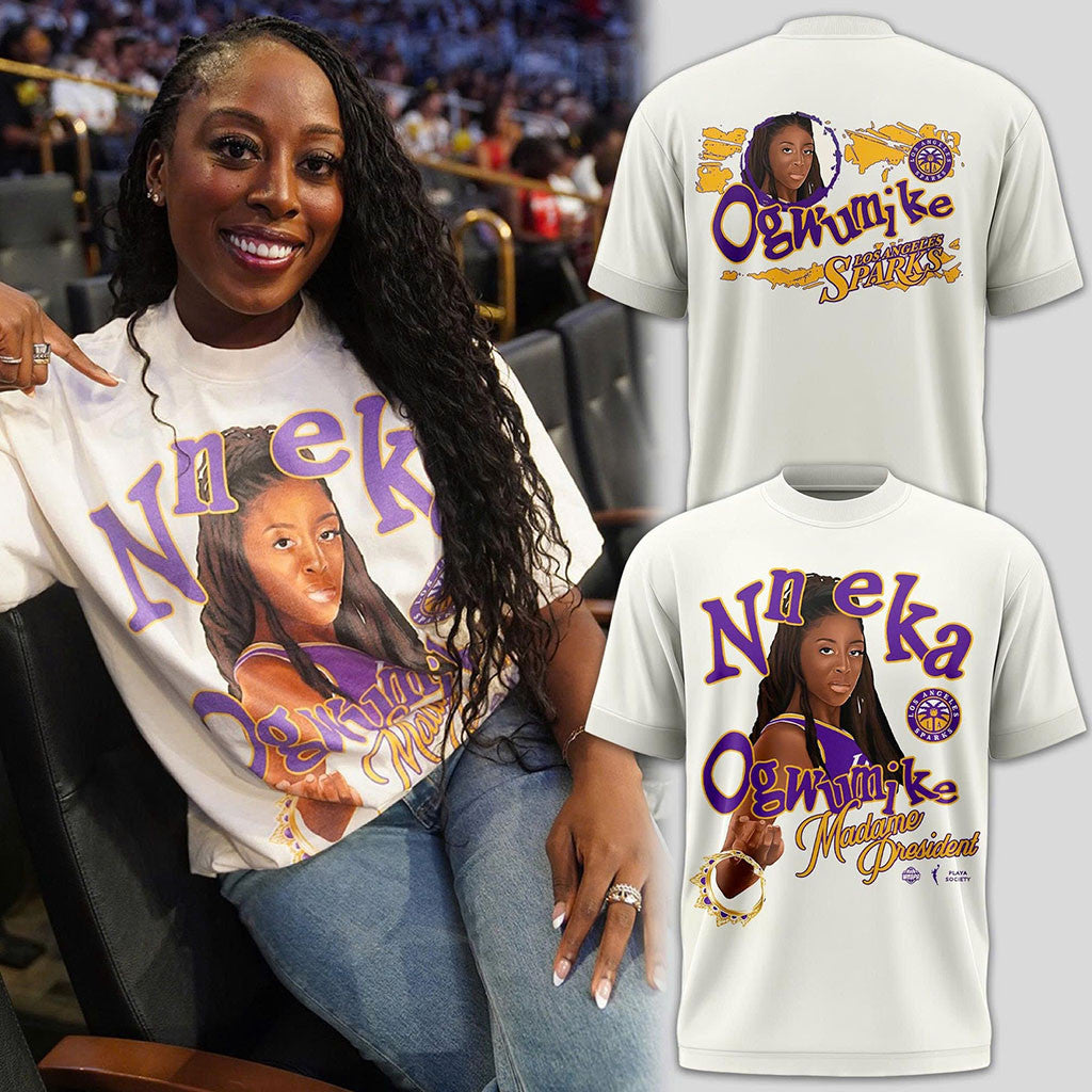 Nneka Ogwumike Madame President Los Angeles Sparks T-Shirt Gift For Basketball Lover - Merchluma