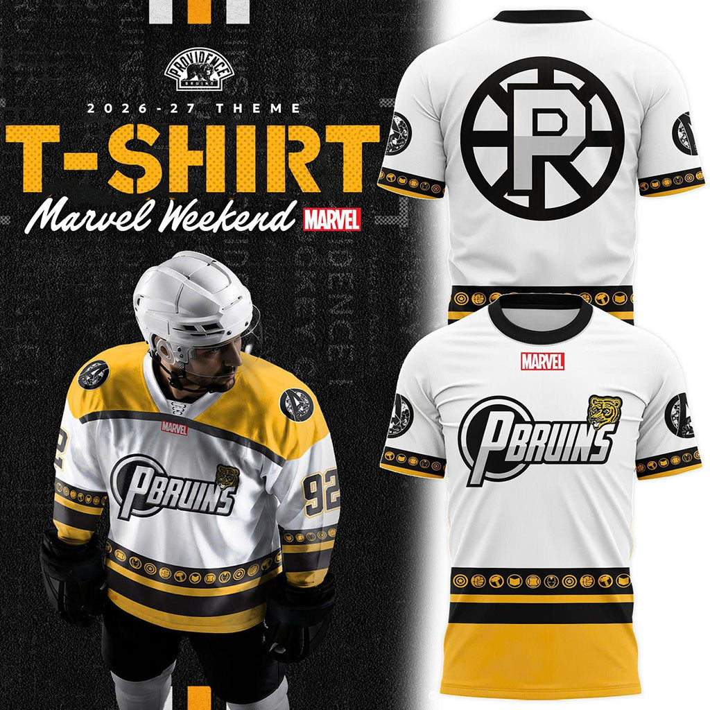 Providence Bruins 2026-27 Marvel Weekend Special Edition T-Shirt Bruins Merch Hockey Fan Gifts - Merchluma