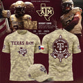 Texas A&M Aggies Merch 2026 Honor And Support Camo T-Shirt Gift For Football Lovers - Merchluma