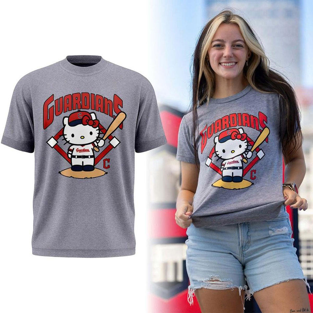 Cleveland Guardians X Hello Kitty Night 2026 T-Shirt Cleveland Guardians Merch Cute Gifts - Merchluma