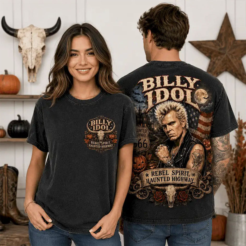 Billy Idol Rebel Spirit Haunted Highway Halloween Rock T-Shirt Billy Idol Merch Gift For Fans - Merchluma