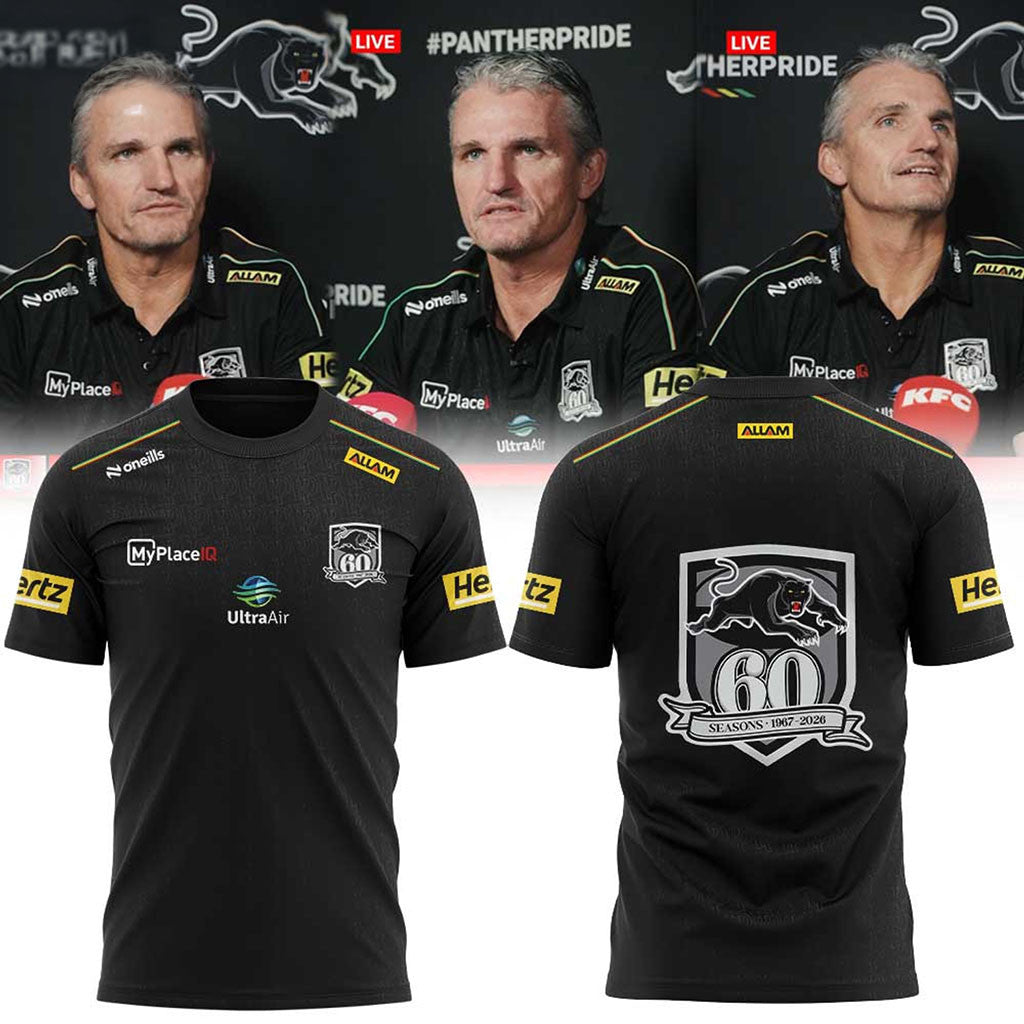 Coach Ivan Cleary 2026 Penrith Panthers Black Media Special Edition Shirt Gift For Brothers - Merchluma