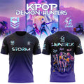 Kpop Demon Hunters X Melbourne Storm Huntrix T-Shirt 2026 Fan Merch Gift For Friends - Merchluma