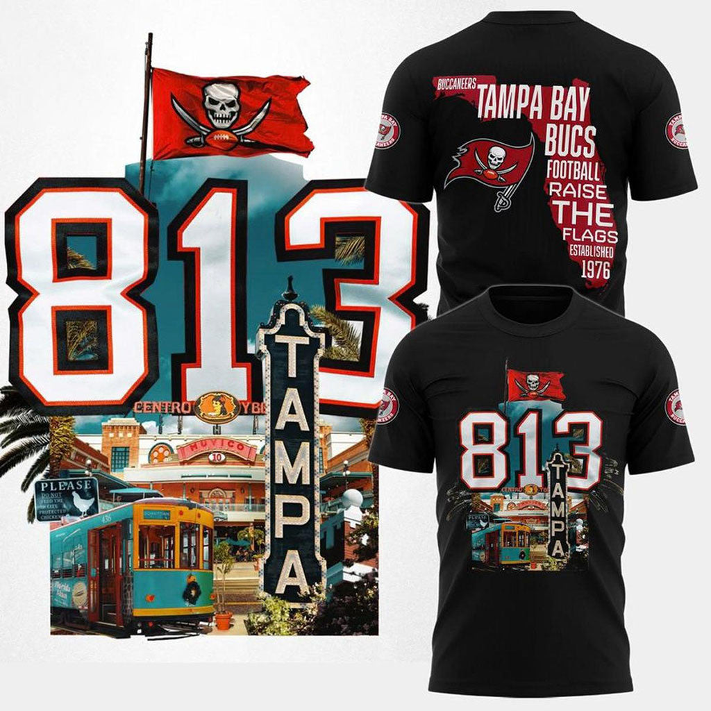 Tampa Bay Buccaneers X 813 Day Shirt 2026 Buccaneers Merch Birthday Ideas For Him - Merchluma