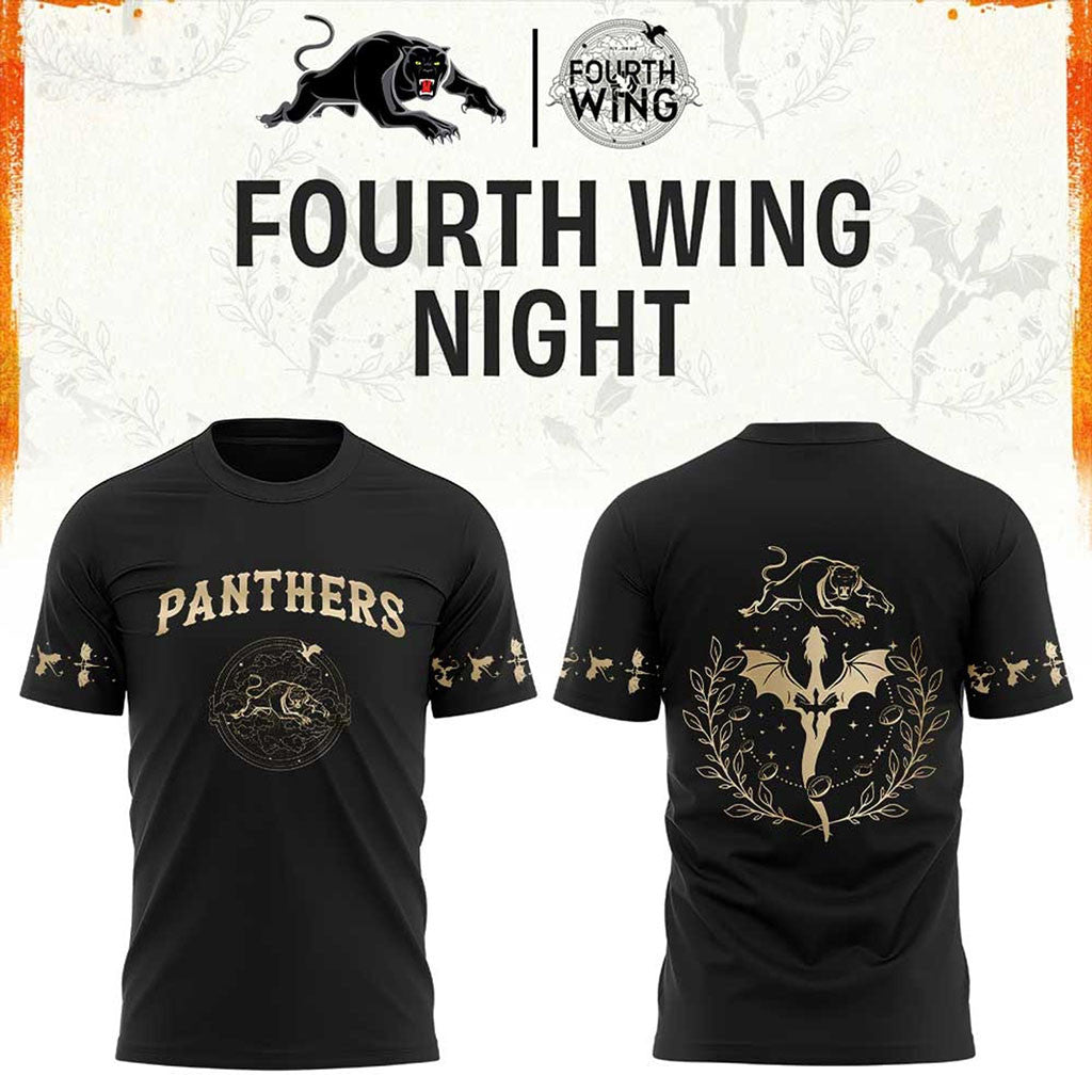 Penrith Panthers Fourth Wing Night 2026 Black Edition T-Shirt Penrith Panthers Merch - Merchluma