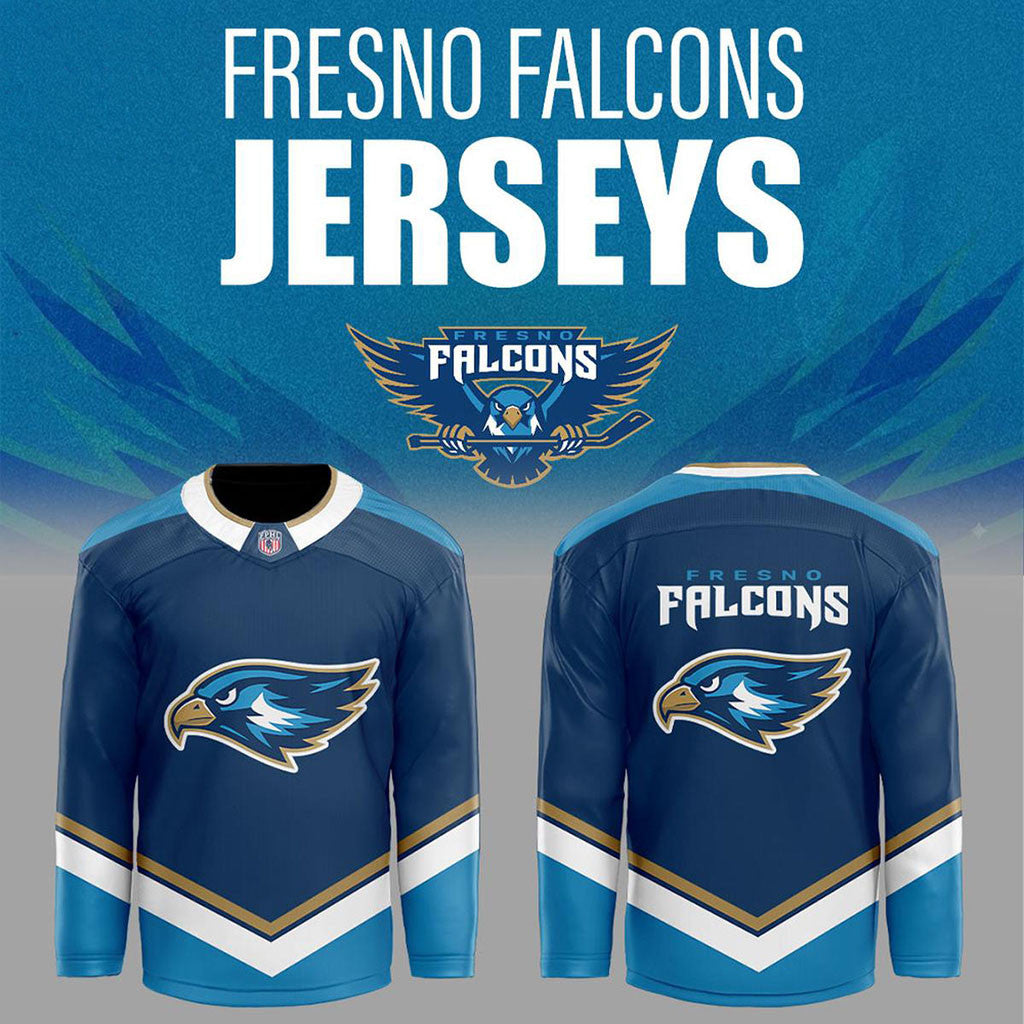 Fresno Falcons 2026 Four Eras Of Style One City One Team Hockey Jersey Fresno Falcons Merch - Merchluma