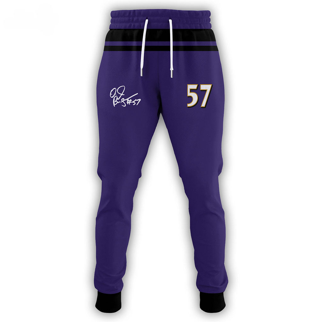 In Loving Memory OJ Brigance #57 Memorial Joggers Ravens OJ Brigance Merch Memorial Gifts - Merchluma