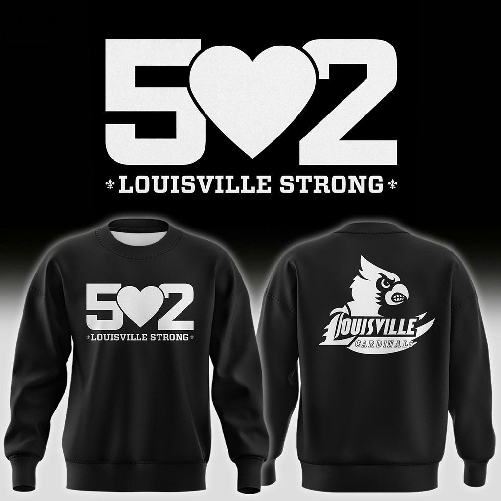 Louisville Cardinals 502 Strong Sweatshirt Louisville Cardinals Merch Gift Ideas For Husband - Merchluma